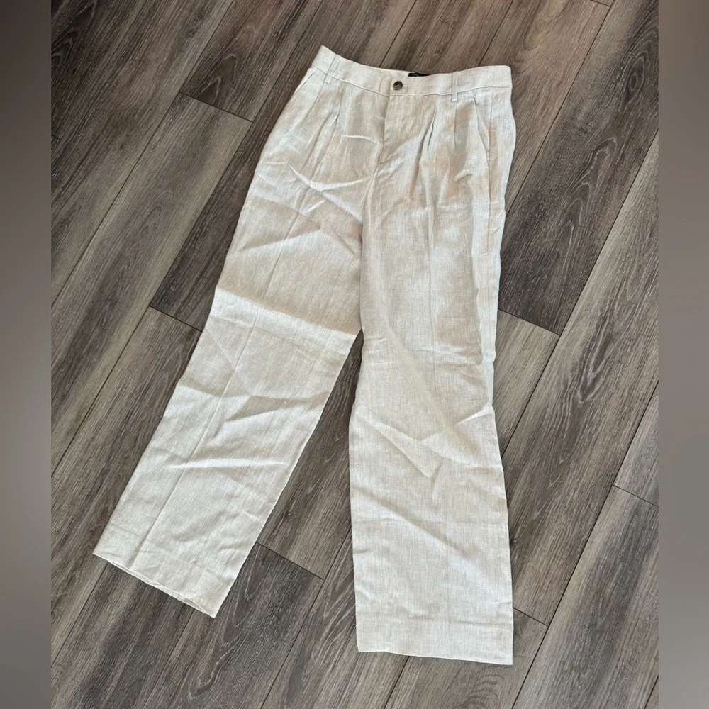 Banana Republic NWT PALMA STRAIGHT-LEG LINEN PANT Size 6